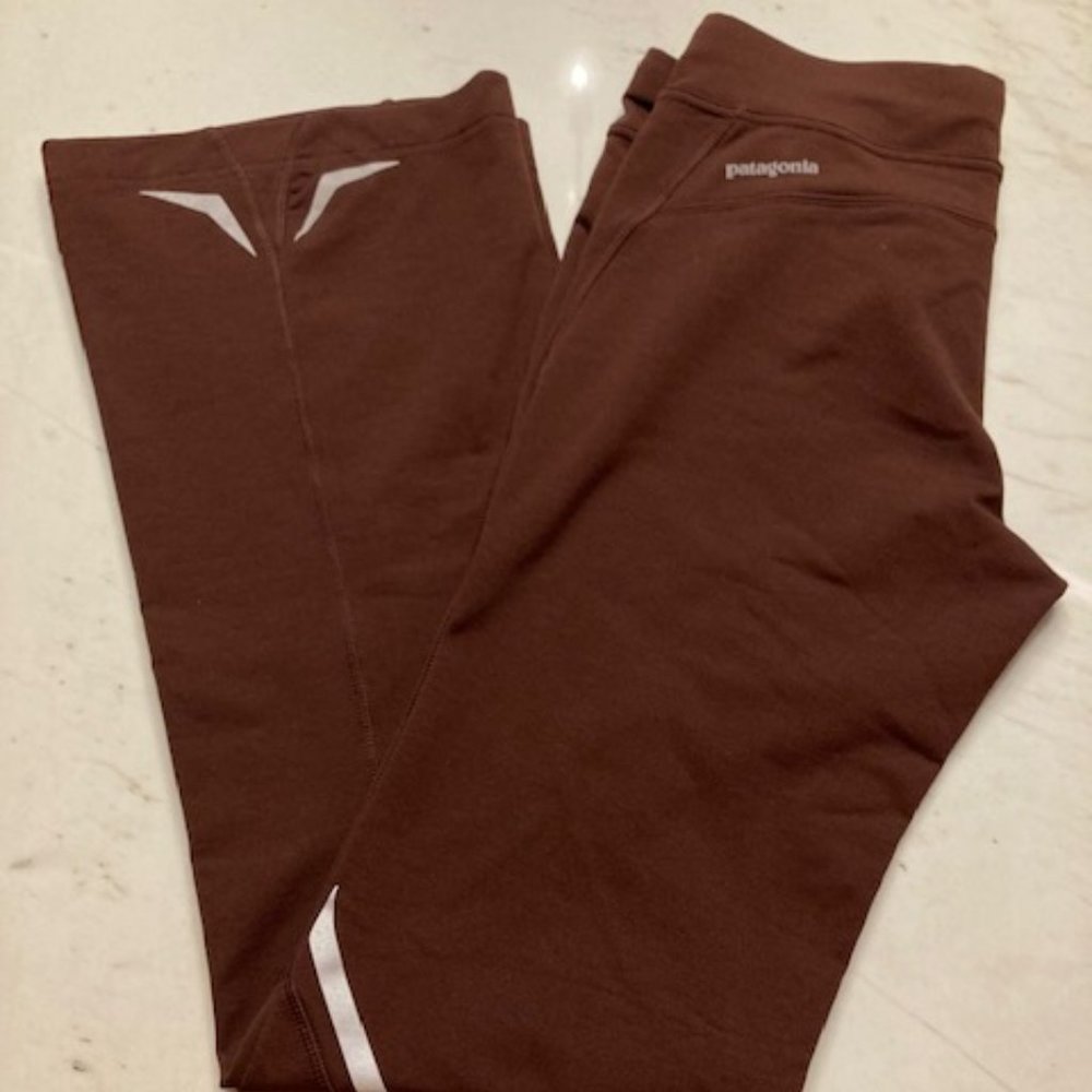 Patagonia Cool Weather Reflective Flare Pants- Women Color: Brown Size: XS